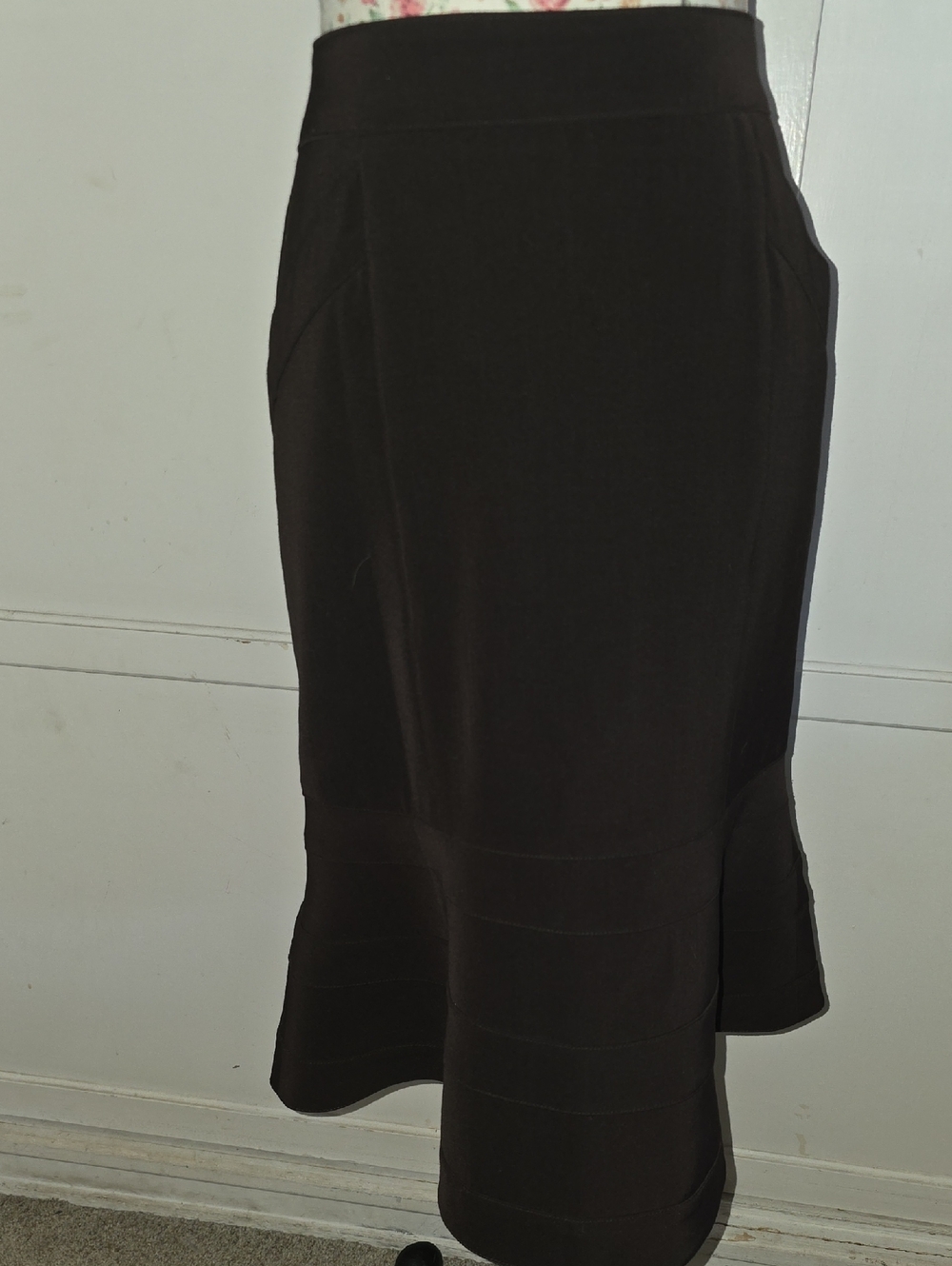 Nanette Lepore Dark Brown Midi Skirt